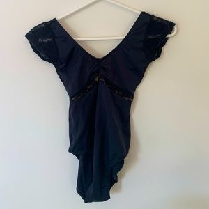 class in dancewear leotard